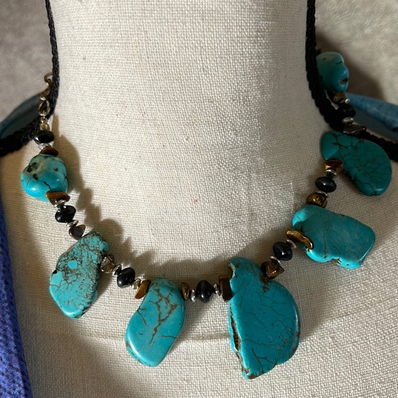 Boho real Genuine Turquoise Necklace - Picture 2 of 4